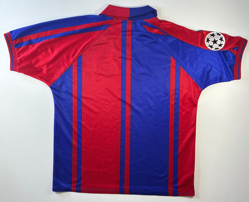 1997/98 FC Barcelona Kappa home shirt back, size Large, Champions League patch