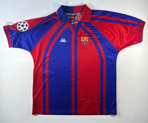 1997/98 FC Barcelona Kappa home shirt front, size Large, Champions League patch