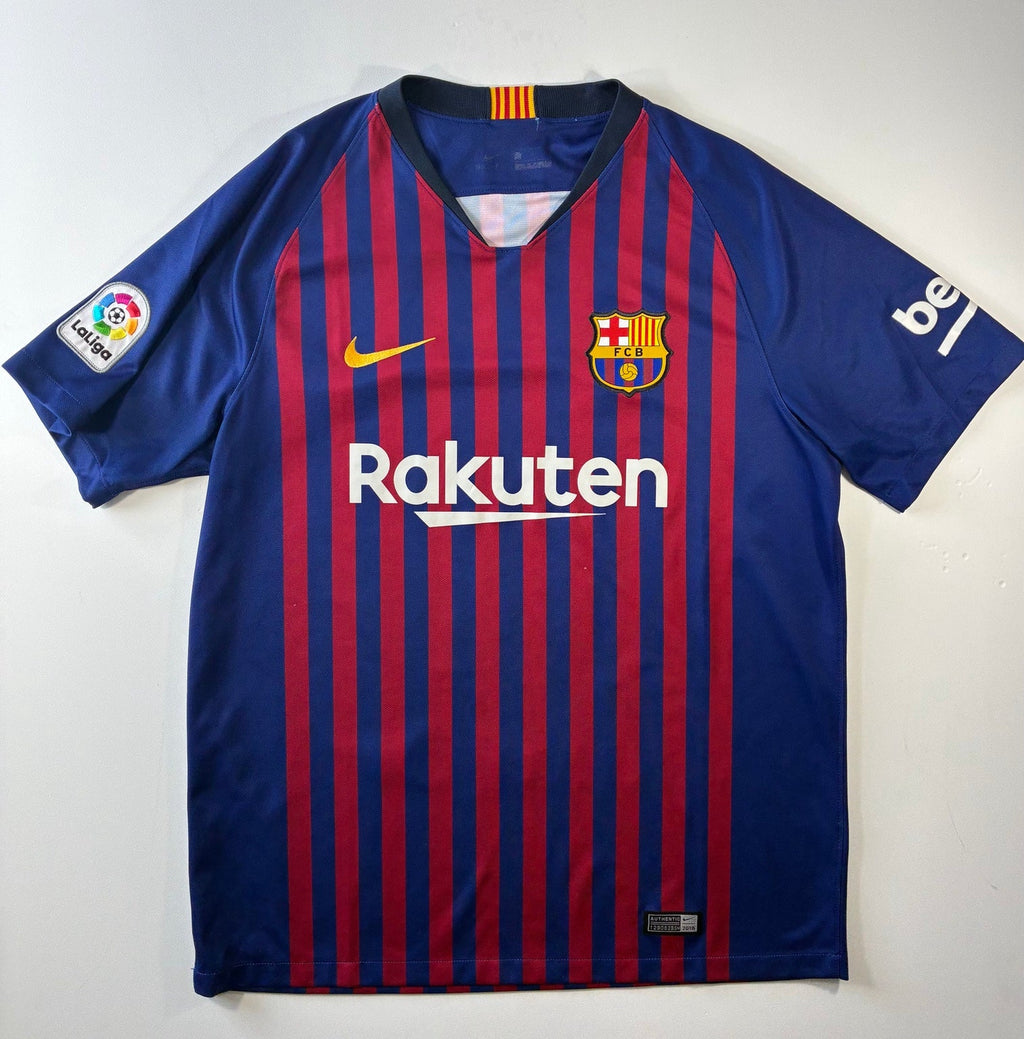 2018/19 FC Barcelona Lionel Messi #10 home jersey front, size Large