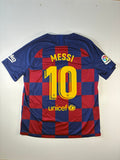 2019/20 FC Barcelona Lionel Messi #10 XL home jersey back with LaLiga patch