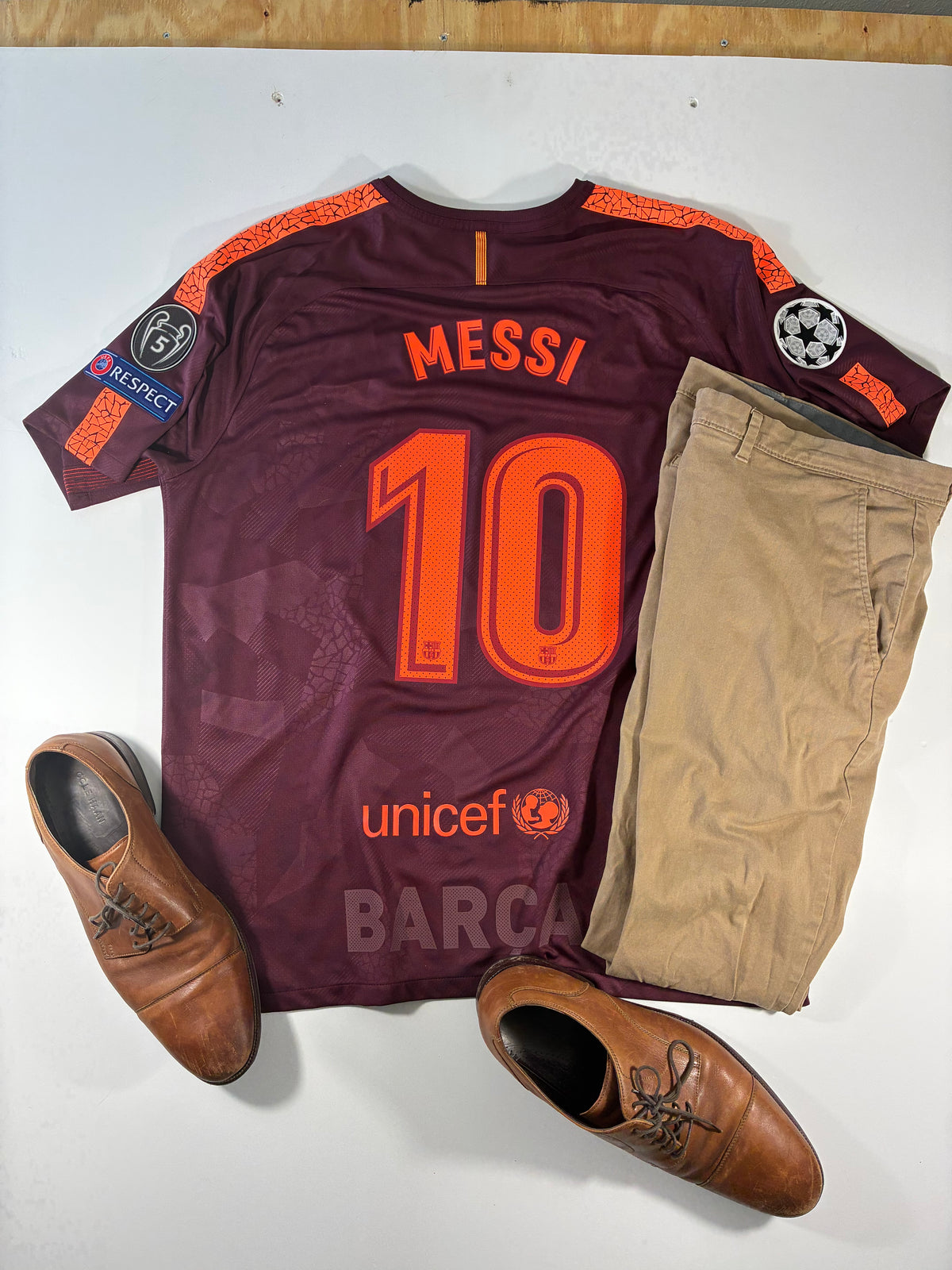 2017/18 Lionel Messi FC Barcelona Third UCL Jersey – XXL
