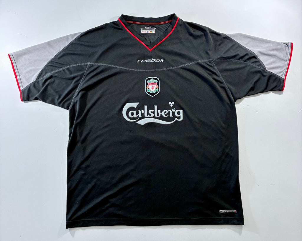 Liverpool black and grey Reebok away shirt — front