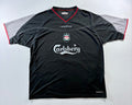 Liverpool black and grey Reebok away shirt — front