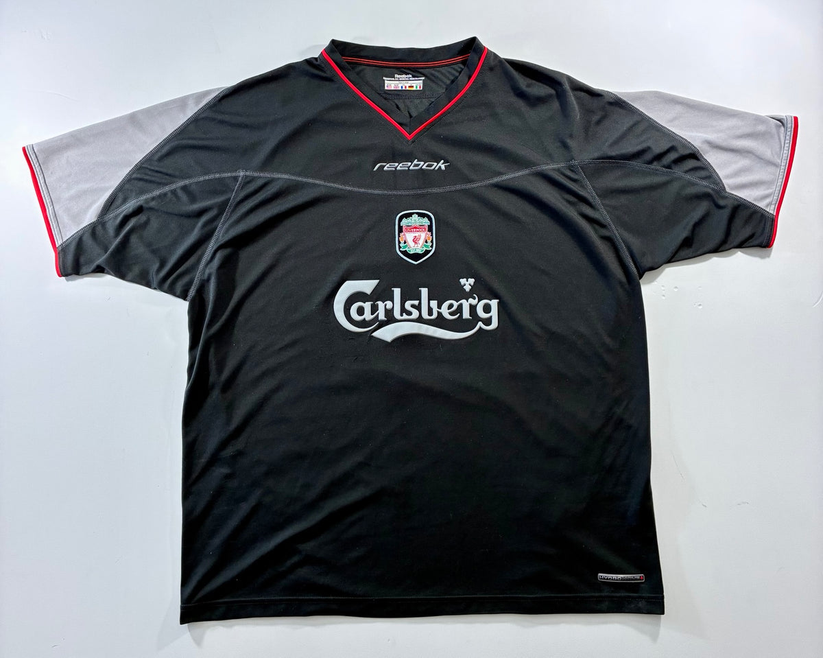 Liverpool black and grey Reebok away shirt — front