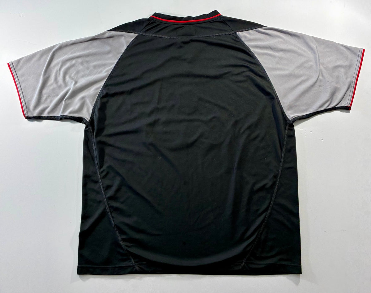 Liverpool black and grey Reebok away shirt — back