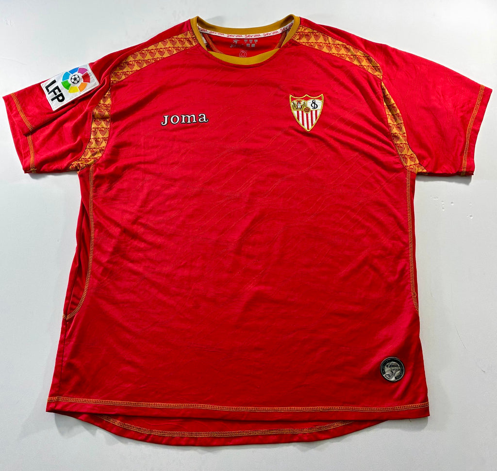 Sevilla red and gold Joma shirt — front
