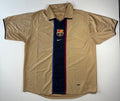 FC Barcelona 2001-02 Nike away gold jersey size XXL front