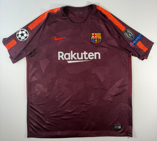 Front of Lionel Messi 2017-18 FC Barcelona third UEFA Champions League jersey, size XXL