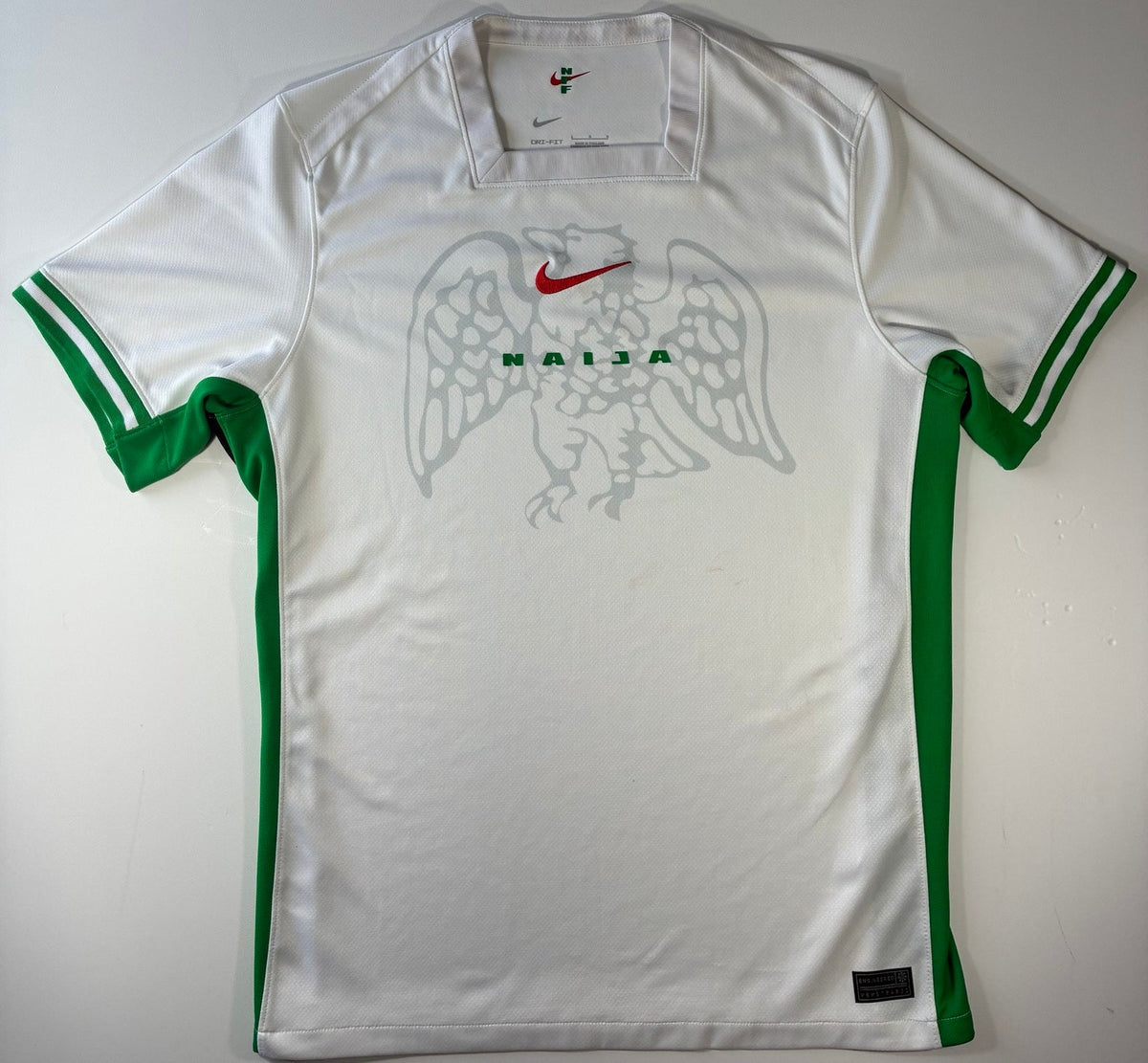 Nigeria 2024-25 Nike home shirt size Large front with NAIJA eagle graphic