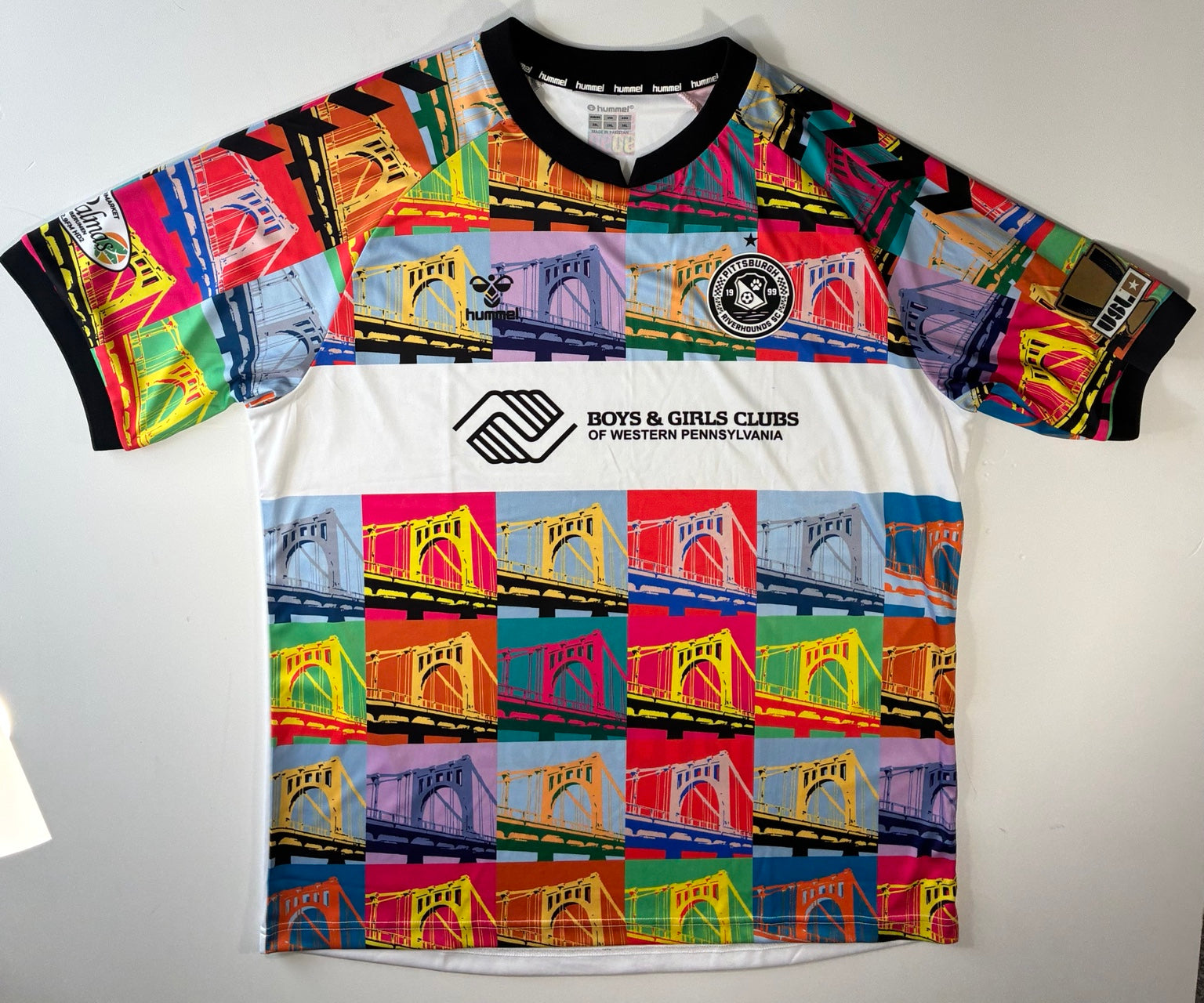 Pittsburgh Riverhounds 2026-27 third Hummel jersey size XXL front bridge design